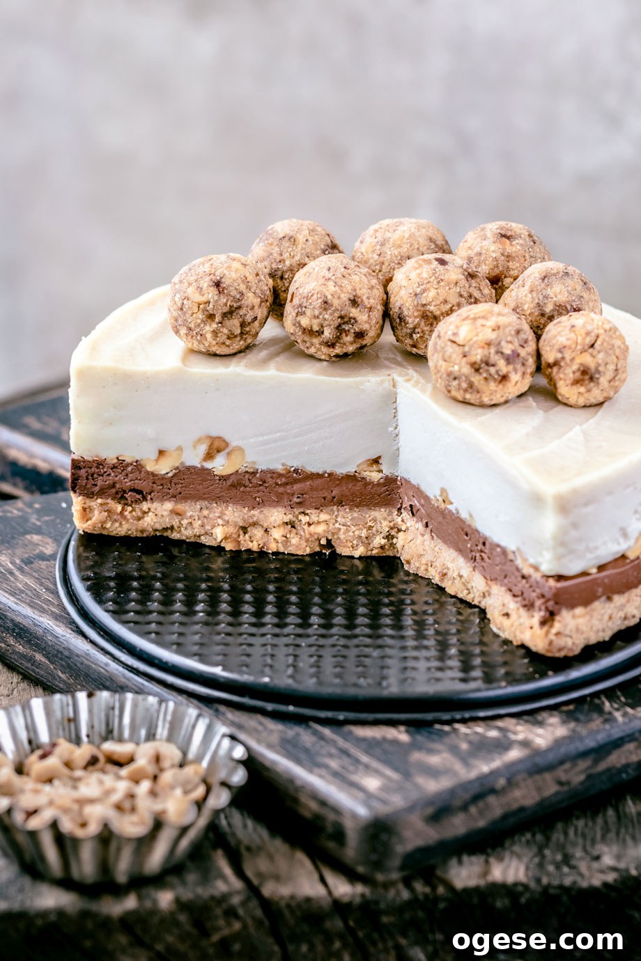 Hazelnut Double Chocolate No-Bake Cheesecake