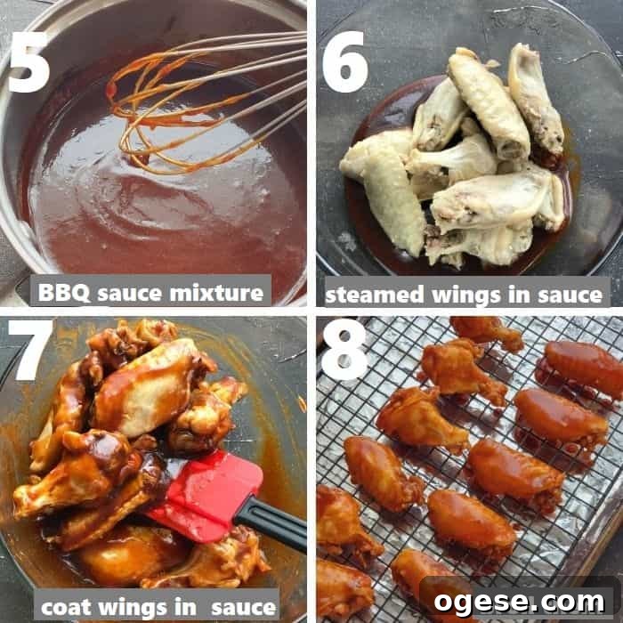 Juicy BBQ Chicken Wings Made Fast in the Instant Pot 6 coating wings with bbq sauce for broiling in oven