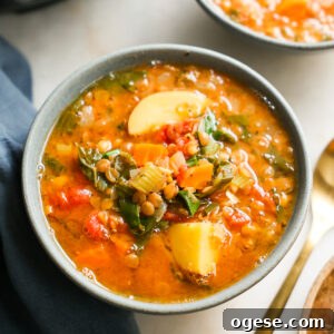 Hearty Instant Pot Lentil Soup Recipe for Busy Weeknights 11 bowl of lentil soup