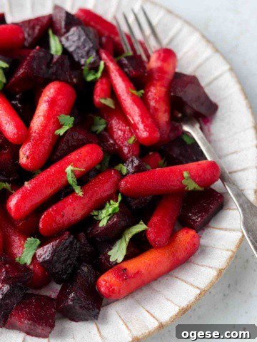 beets and carrots on a plate