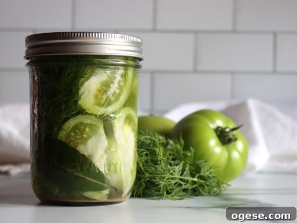 Dill Pickled Green Tomatoes