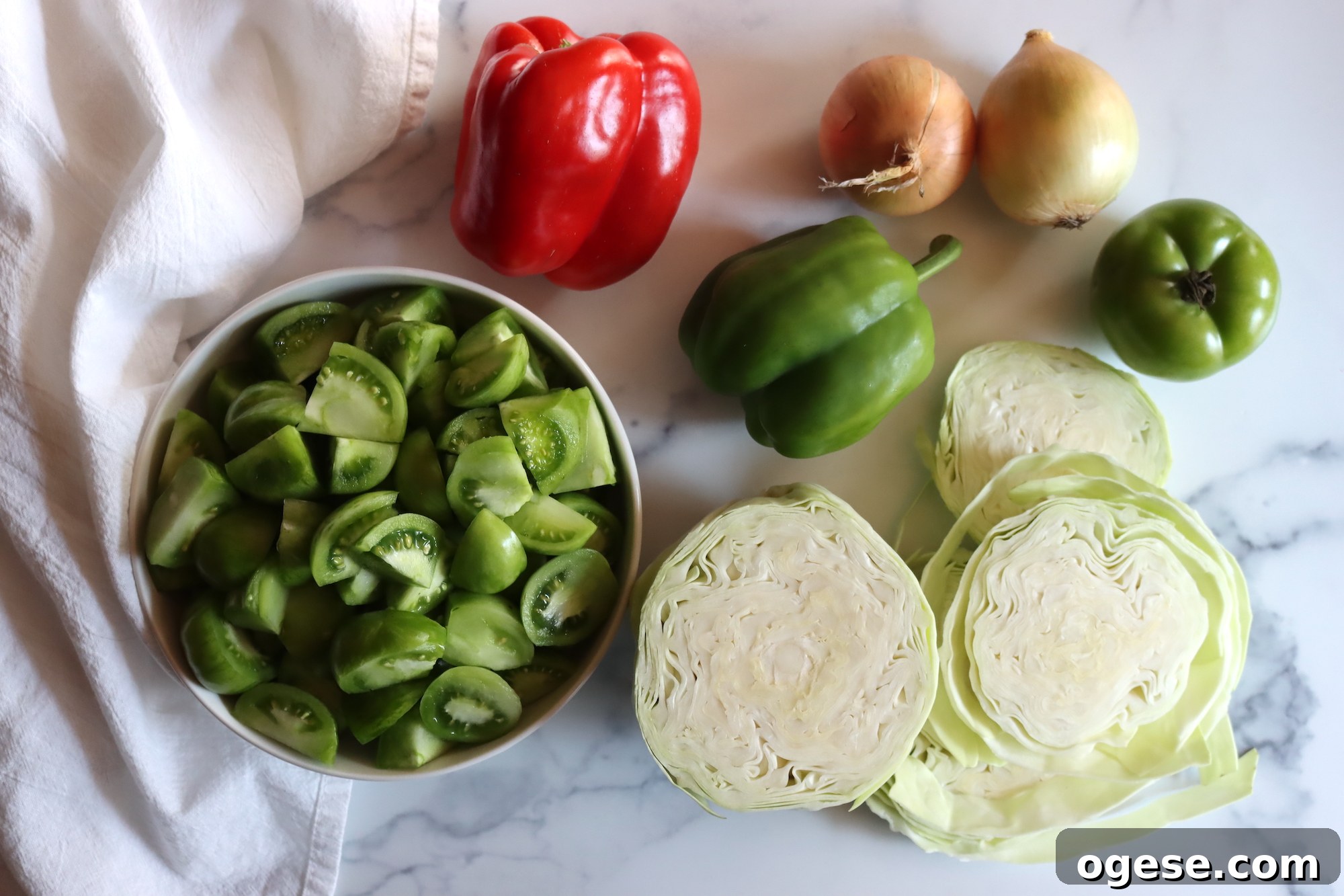 Ingredients for Southern Chow Chow