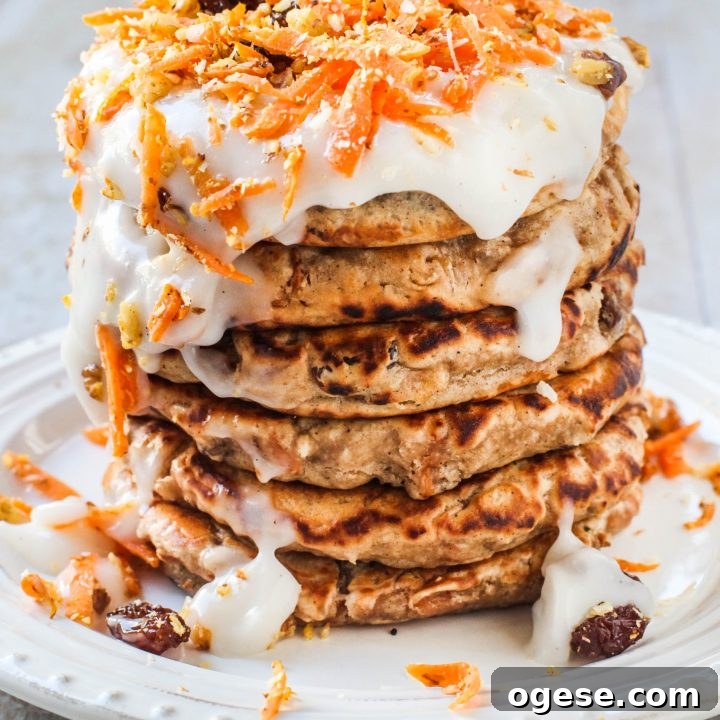 Vegan Carrot Cake Pancakes
