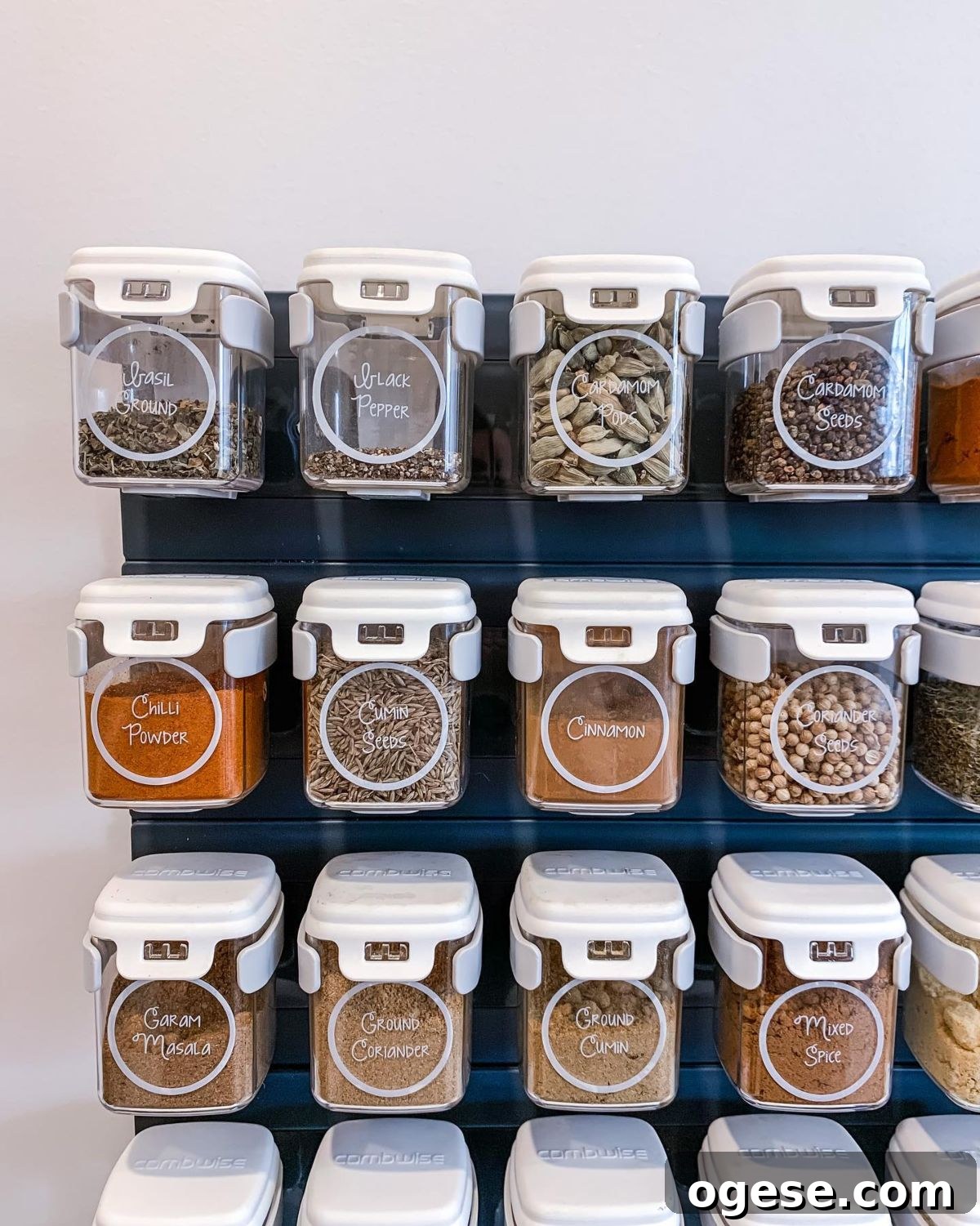Vertical spice rack and food storage