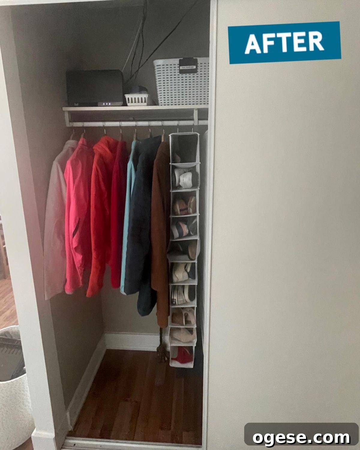 Hanging shoe organizer used for shoes