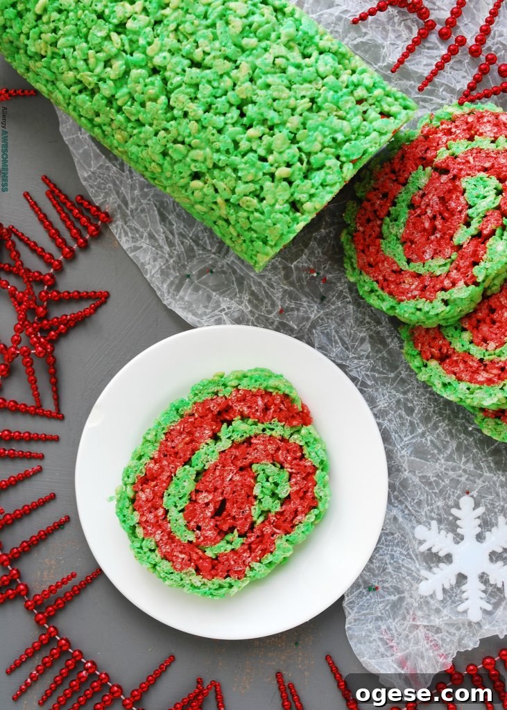 Christmas Rice Krispie Rolls for Allergy-Sensitive Families 2 christmas rice krispies recipe