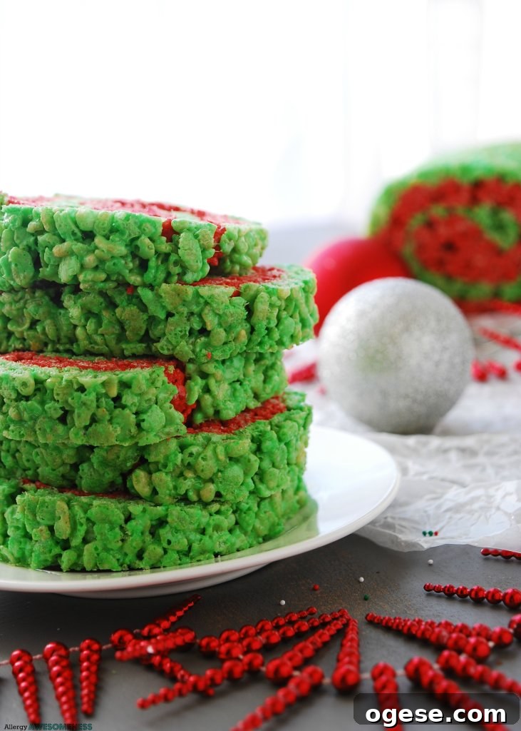 Christmas Rice Krispie Rolls for Allergy-Sensitive Families 6 no-bake Christmas treats