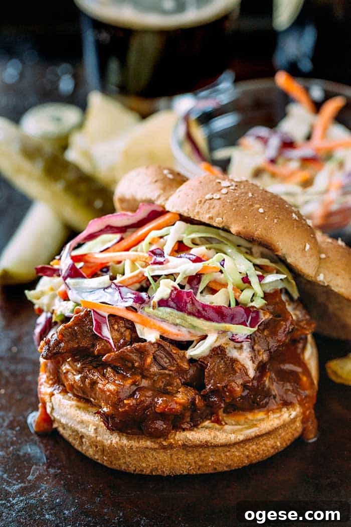 Braised BBQ Short Rib Sandwich