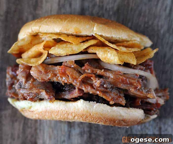 Bourbon BBQ Pulled Pork Sandwich