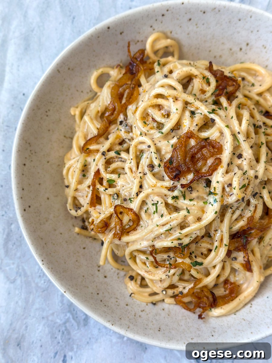 Caramelized Onion Pasta Recipe with Garlic and Parmesan 9 caramelized onion pasta
