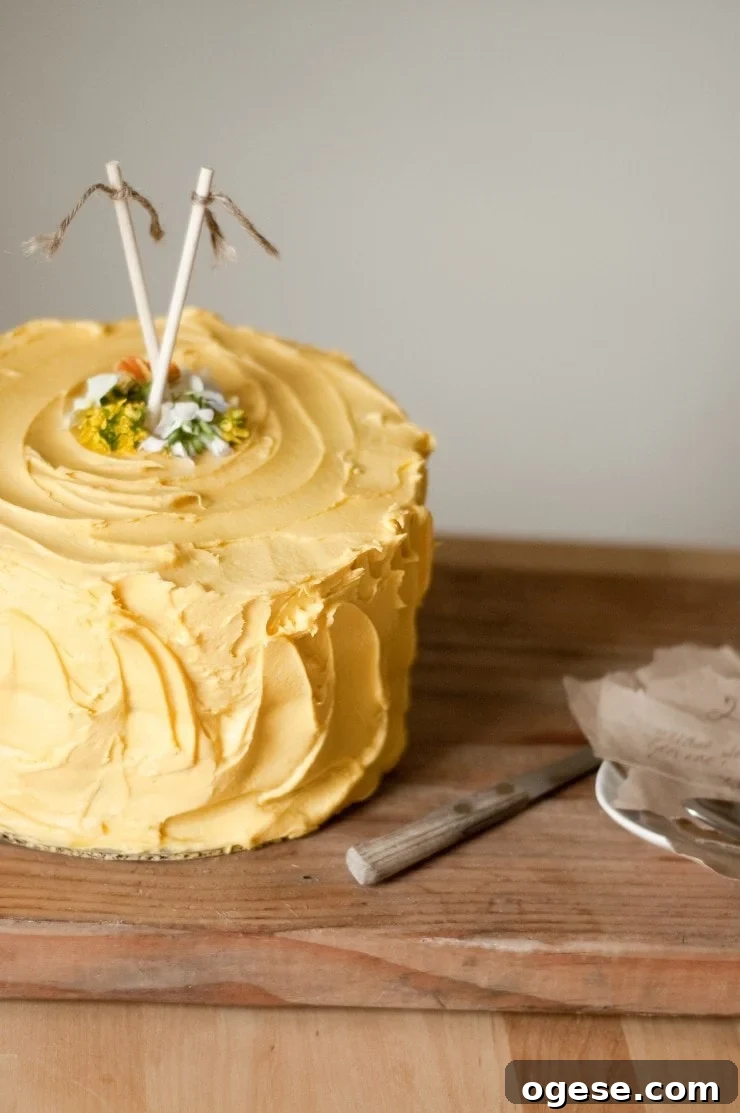Classic Yellow Birthday Cake Recipe for Moist, Fluffy Cake 5 Yellow Birthday Cake Recipe | sophisticatedgourmet.com