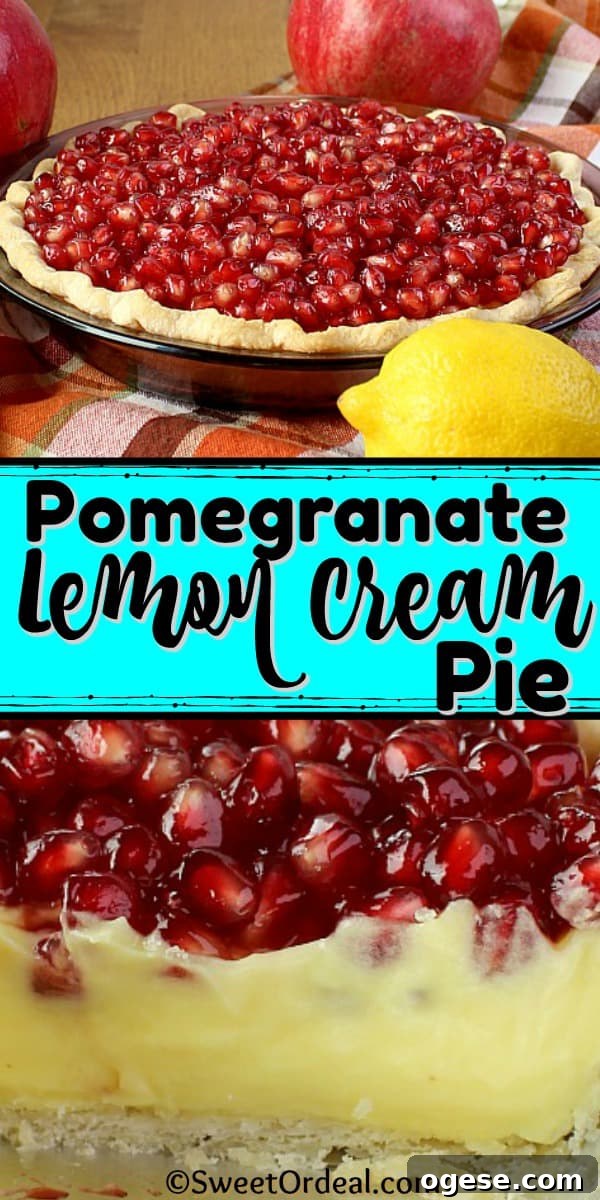 A Pomegranate Lemon Cream Pie.
