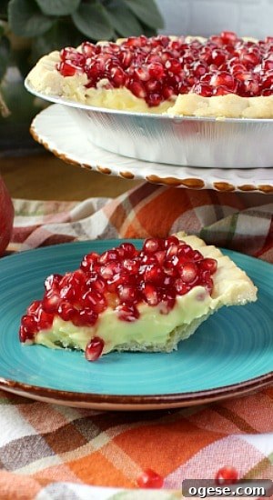 Pomegranate Lemon Cream Pie