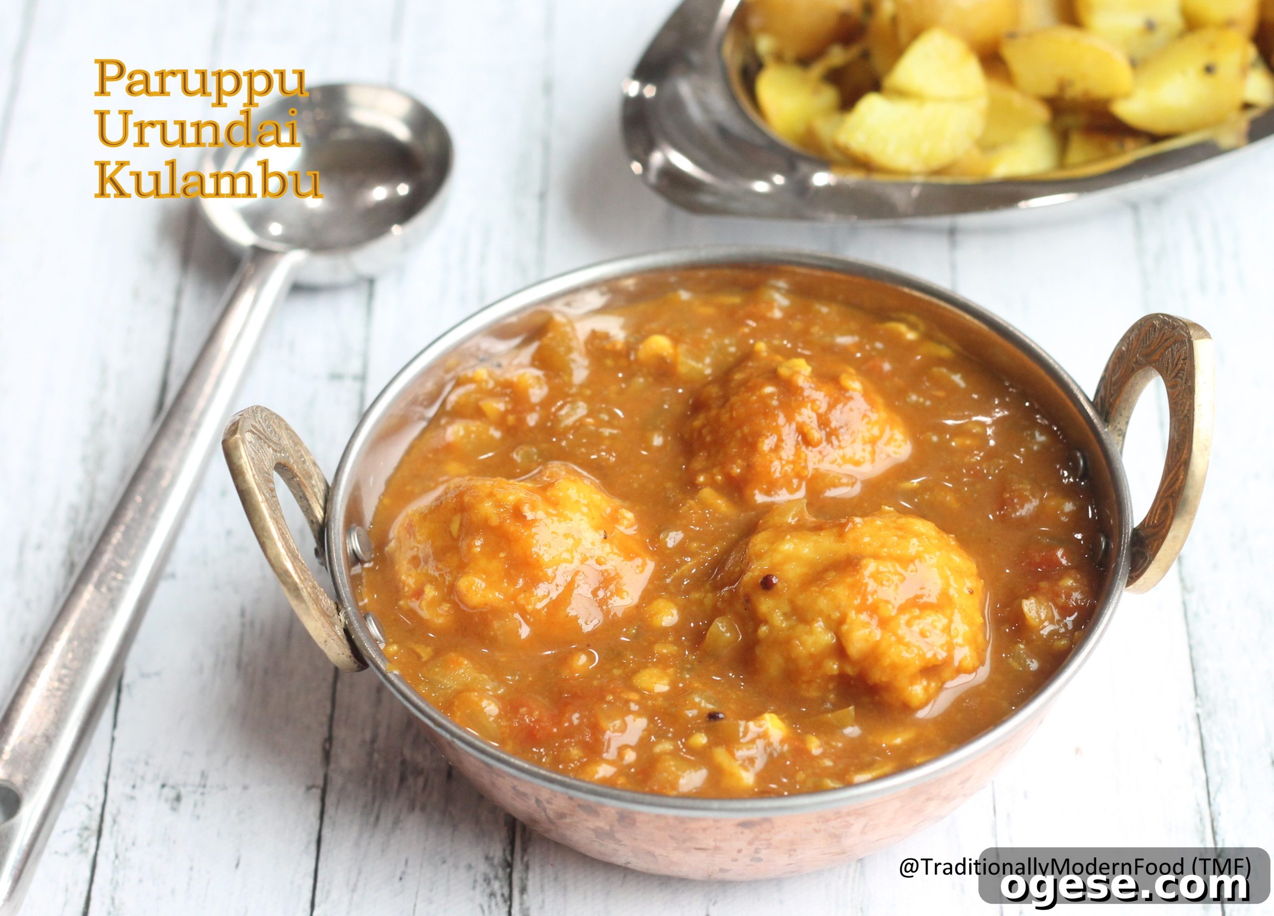 Spiced Lentil Dumplings Curry (Paruppu Urundai Kuzhambu) 2 Paruppu Urundai Kuzhambu