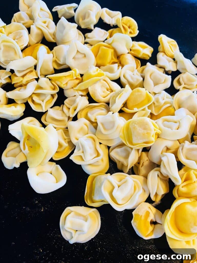 frozen tortellini on the griddle
