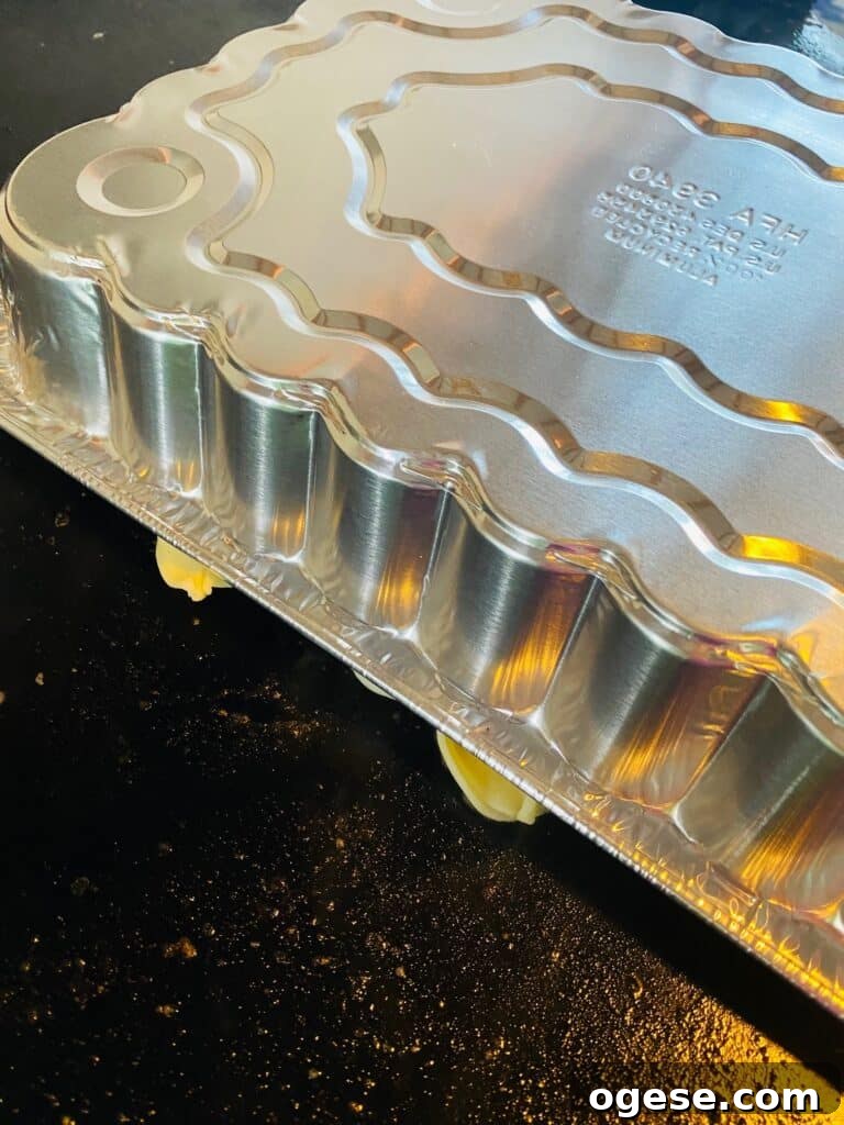 foil pan over tortellini