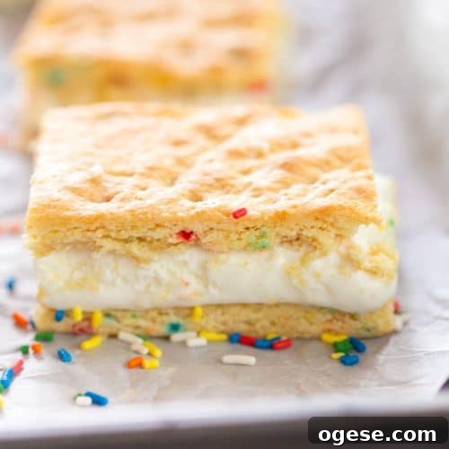 Funfetti Ice Cream Sandwich Bars