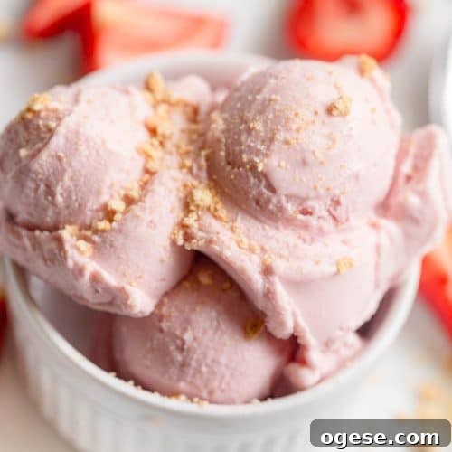 Strawberry Cottage Cheese Ice Cream