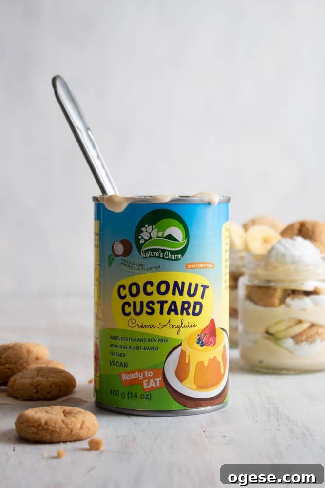 This no bake dessert is super quick and easy using Nature’s Charm coconut custard!