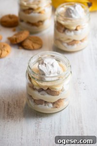 Banana pudding in a jar.