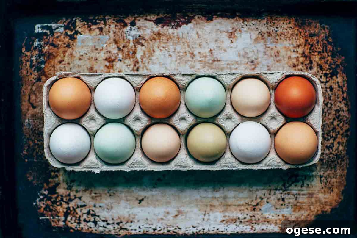 How to Cook and Use Eggs: Practical Tips and Techniques 7 A carton of white, brown, and blue eggshells
