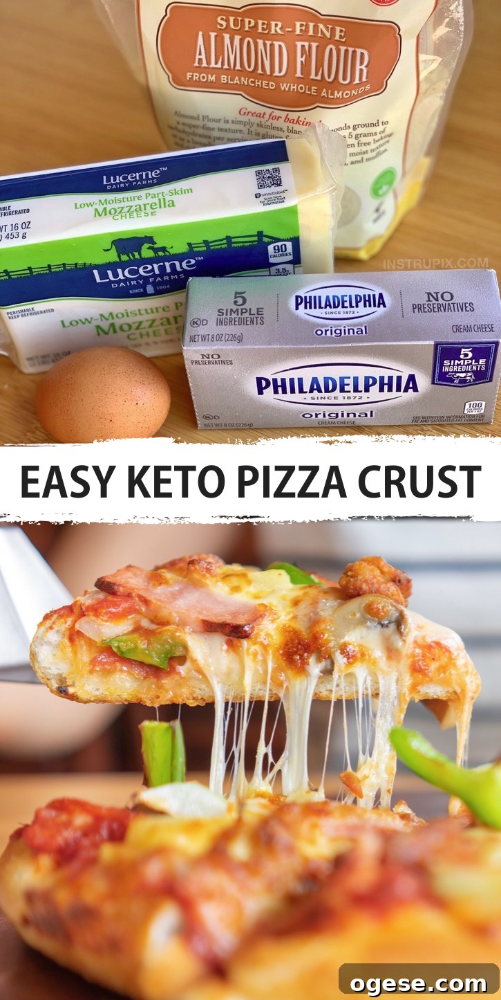Looking for quick and easy keto pizza dough recipes made with almond flour? This quick and easy low carb pizza crust recipe is not only simple, it's incredibly tasty!