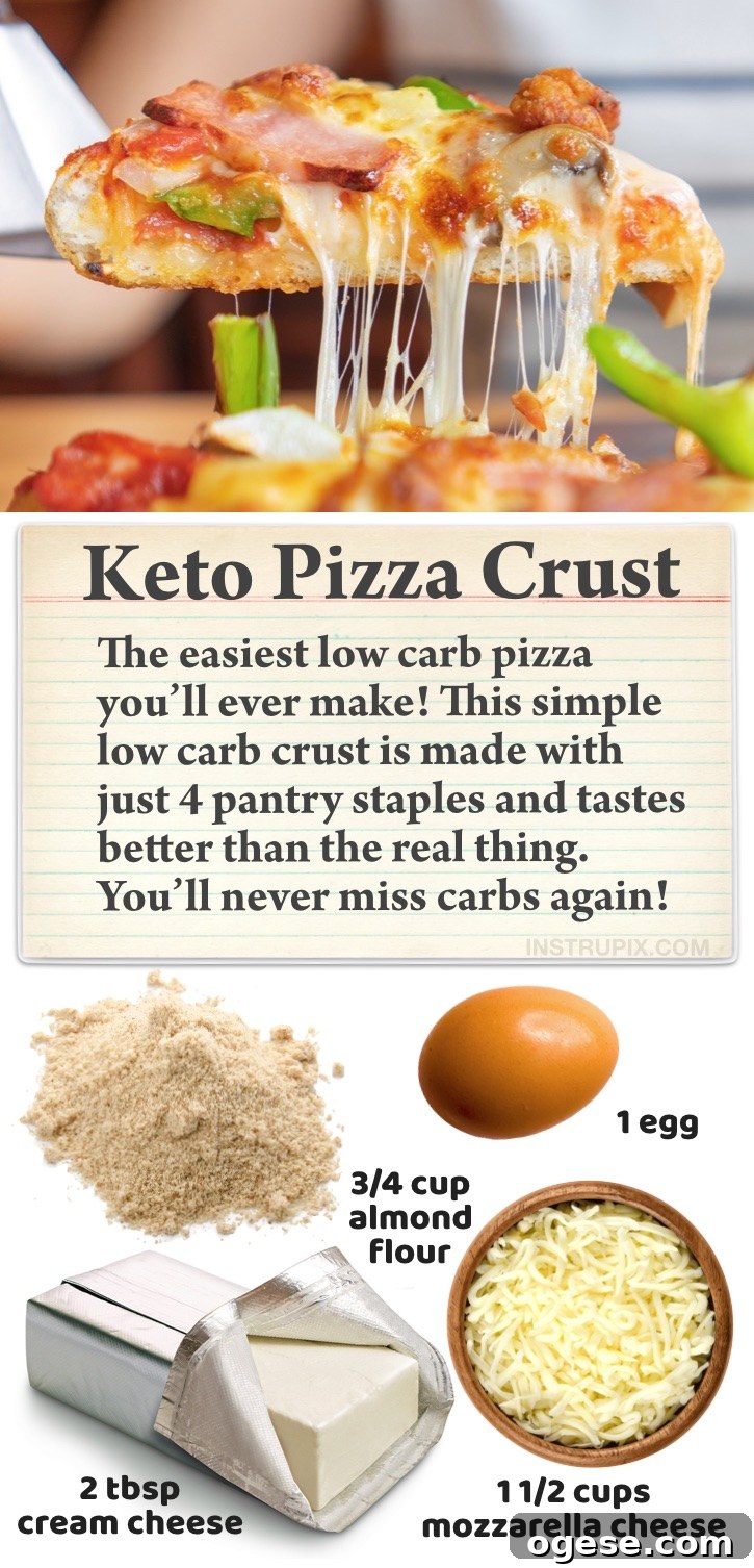 Yes, you can have pizza on a keto diet! Make this low carb crust and top as you like.