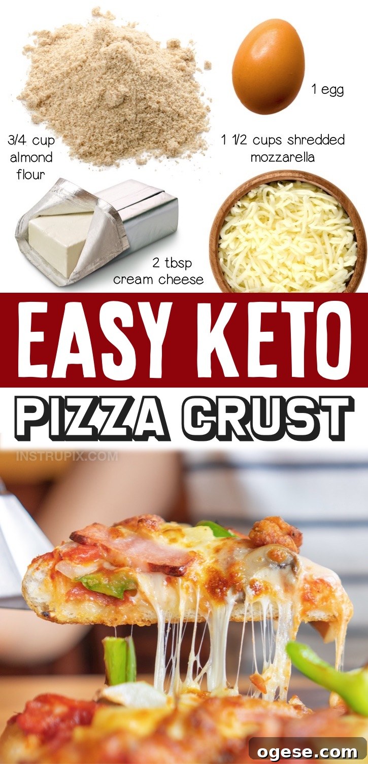 Easy Keto Pizza Crust Made With Almond Flour & Cream Cheese (A.K.A. Fathead Dough).