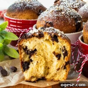 Chocolate Panettone: Decadent Italian Holiday Cake Recipe 8 Chocolate Panettone broken in half showing the inside crumb.