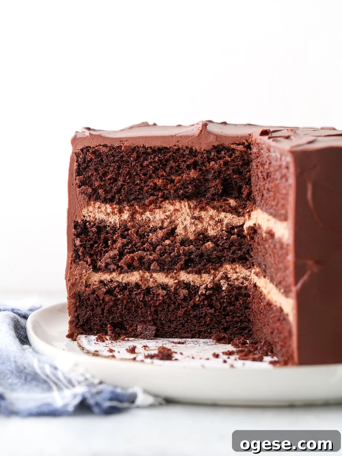 The secret ingredient to this incredibly rich and moist chocolate cake is sour cream!