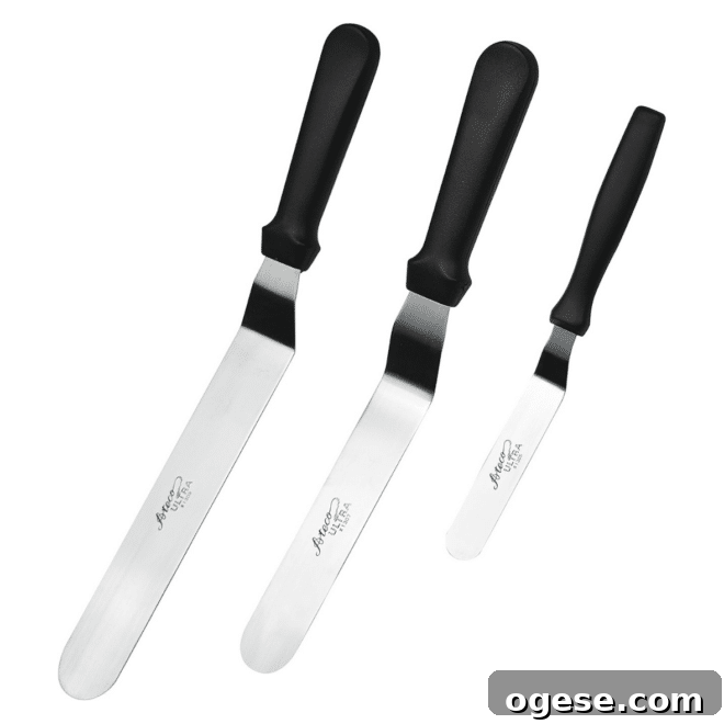 offset spatula cake decorating tool