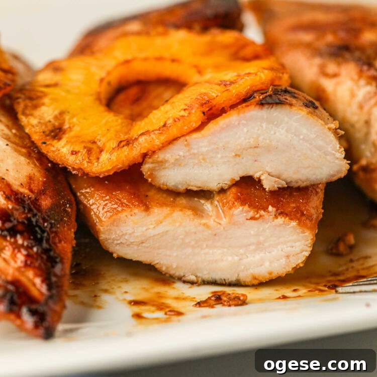 Grilled Pineapple Chicken with Tangy Glaze and Charred Pineapple 12 Grilled Pineapple Chicken Square Image