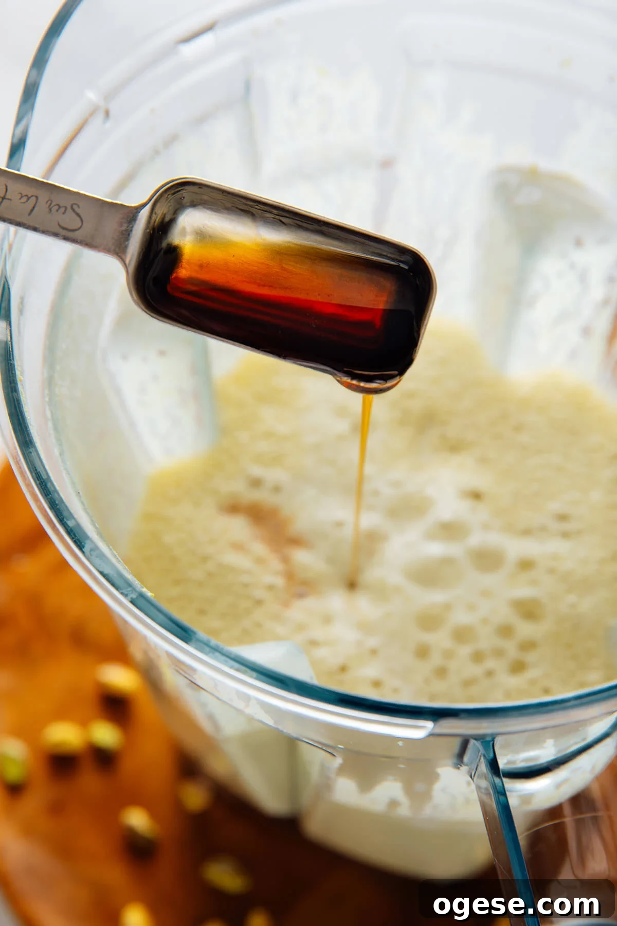 adding maple syrup