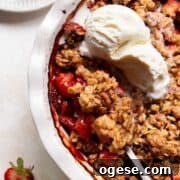 healthy strawberry apple crumble