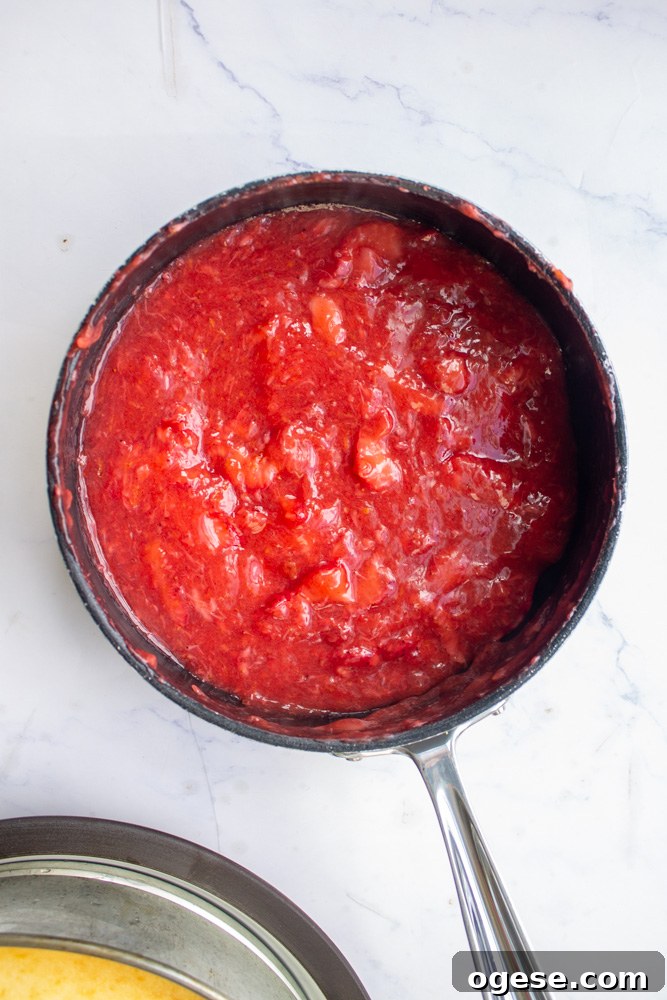 No-Bake Strawberry Pretzel Cheesecake with Salted Crust 5 Strawberry Topping