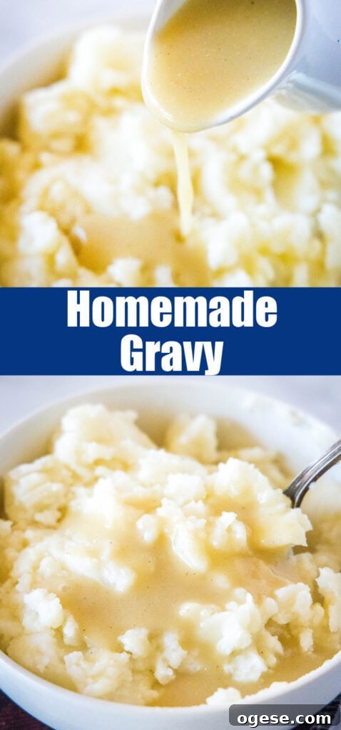 Classic Homemade Gravy Recipe for Perfect Comfort Meals 7 close up bowl of mashed potatoes and gravy