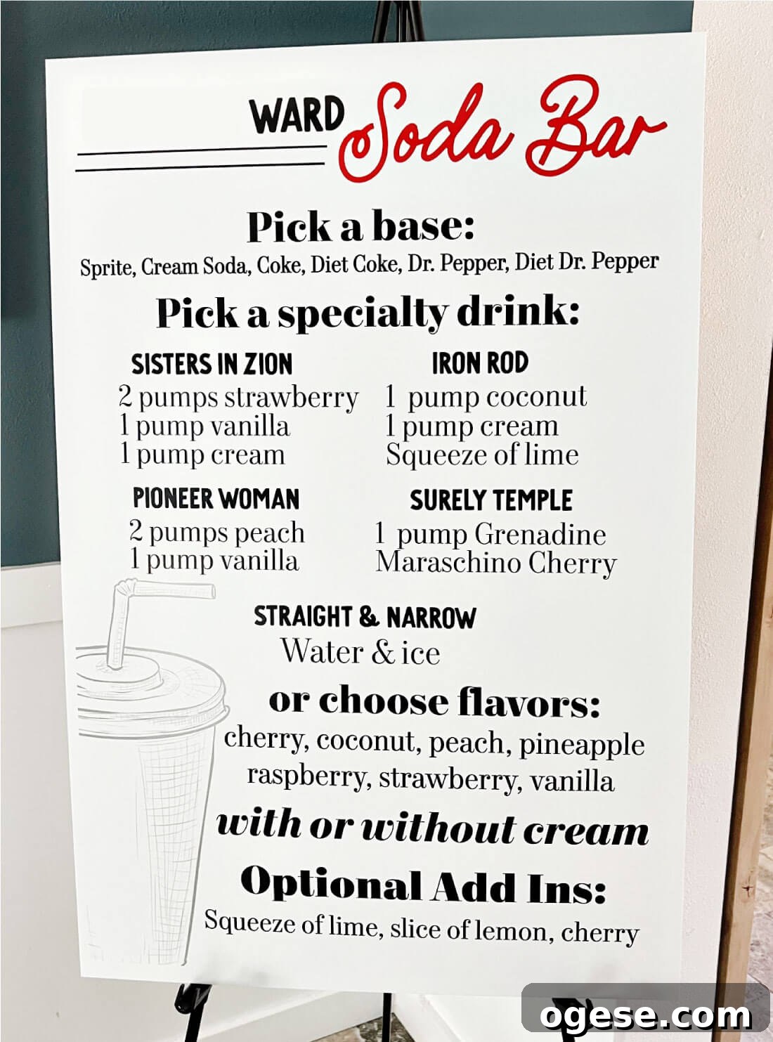 Soda Bar Sign 