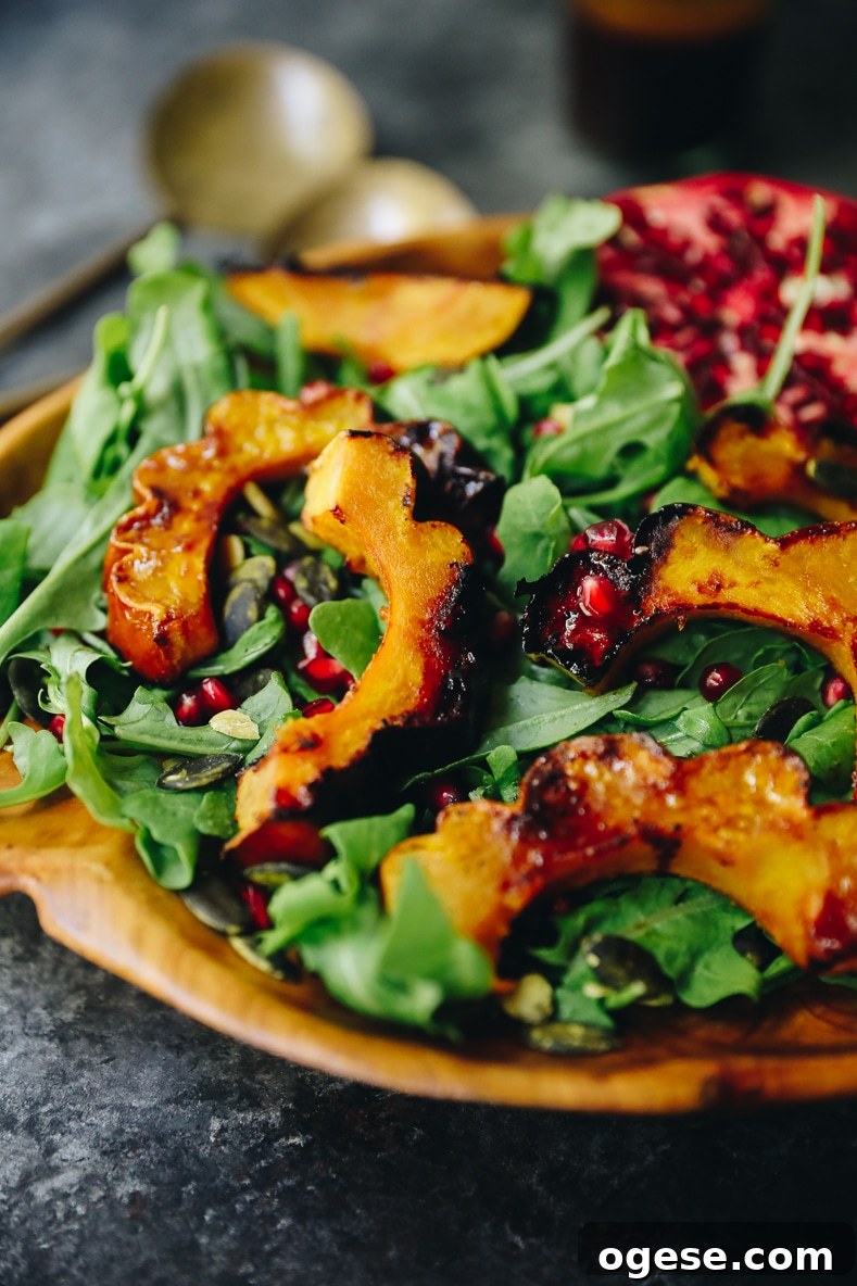 Maple roasted acorn squash salad