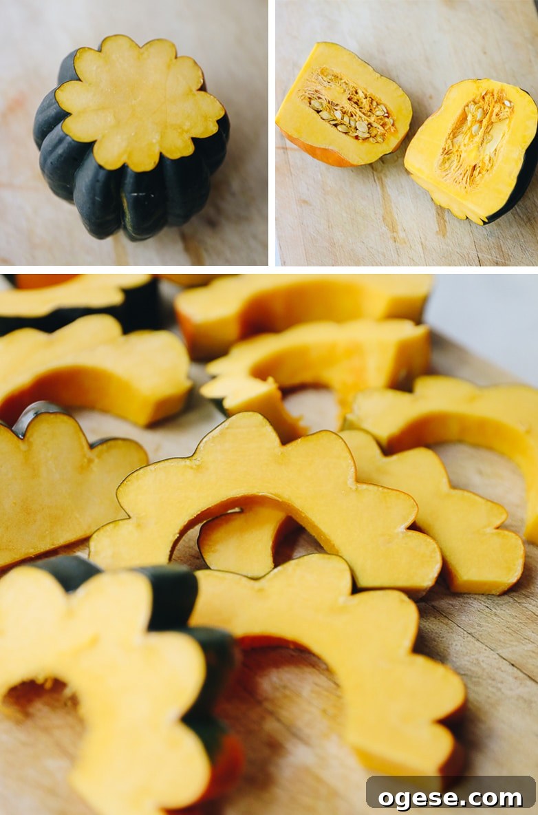 Sliced acorn squash