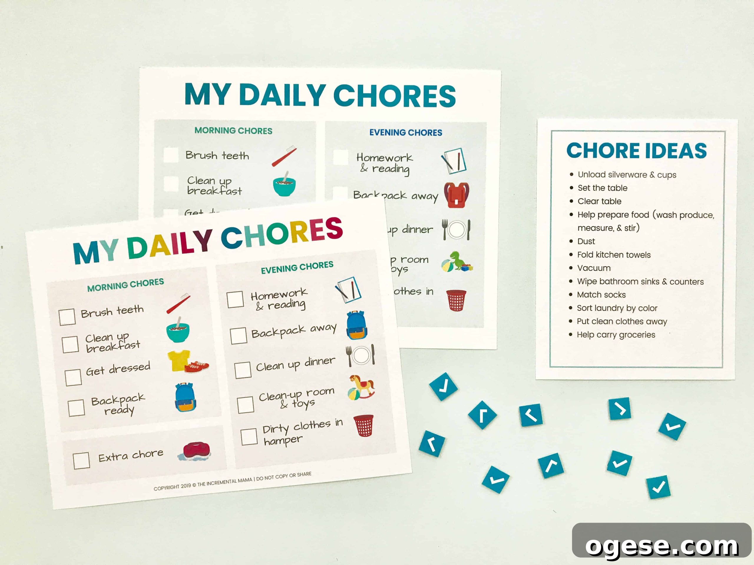 chore ideas for 5 year old
