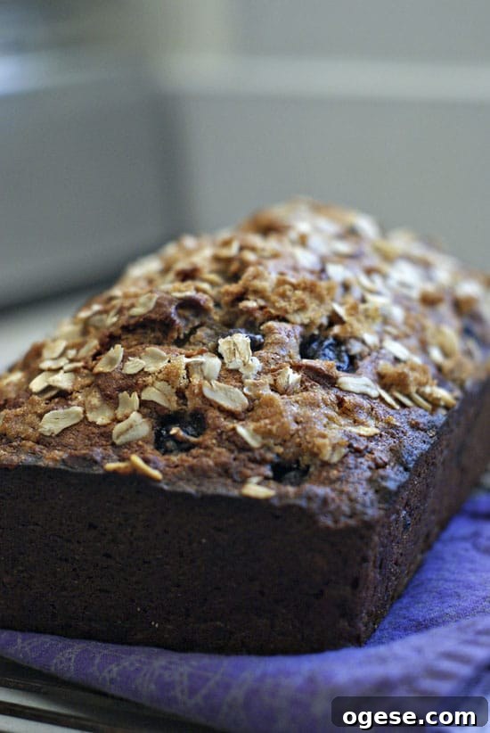 Whole Wheat Banana Blueberry Loaf — Moist Breakfast Bread 3 Whole Wheat Blueberry Banana Bread | heatherlikesfood.com