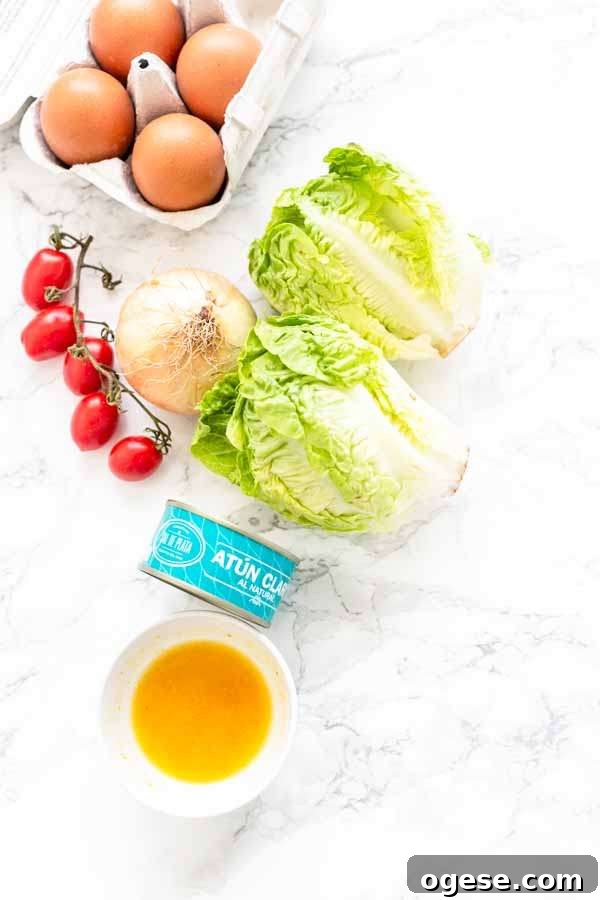 Tuna Tossed Salad with Lemon Vinaigrette 4 Fresh tossed salad ingredients