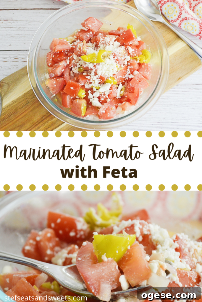 Marinated Tomato Salad with Feta Pinterest Collage 