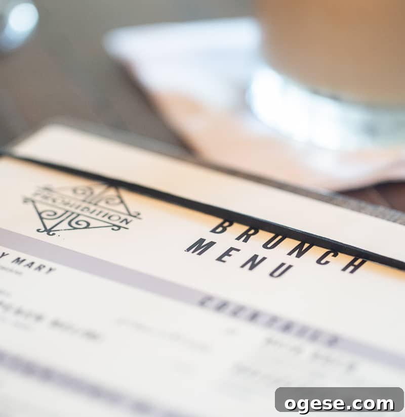 Prohibition Brunch: Speakeasy-Inspired Weekend Menu & Tips 3 Prohibition Brunch Menu