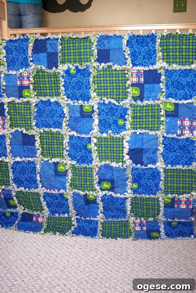 John Deere rag quilt