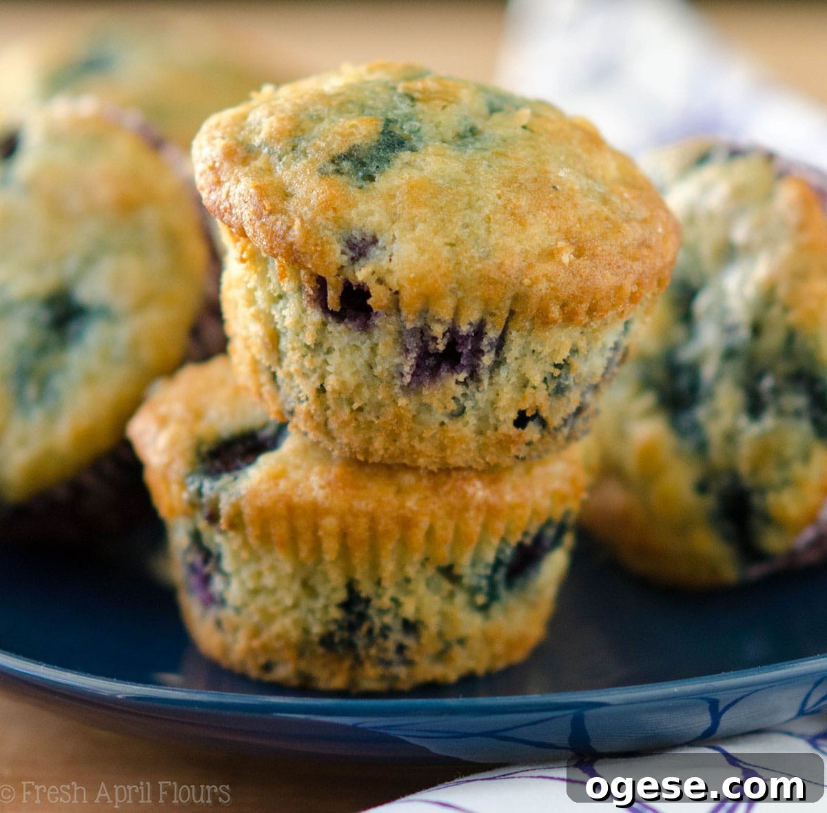 Moist Blueberry Muffin Recipe with Crispy Sugar Tops 4 Blueberry Muffins: A quick and easy recipe for the classic! Moist, tender, and bursting with juicy blueberries.