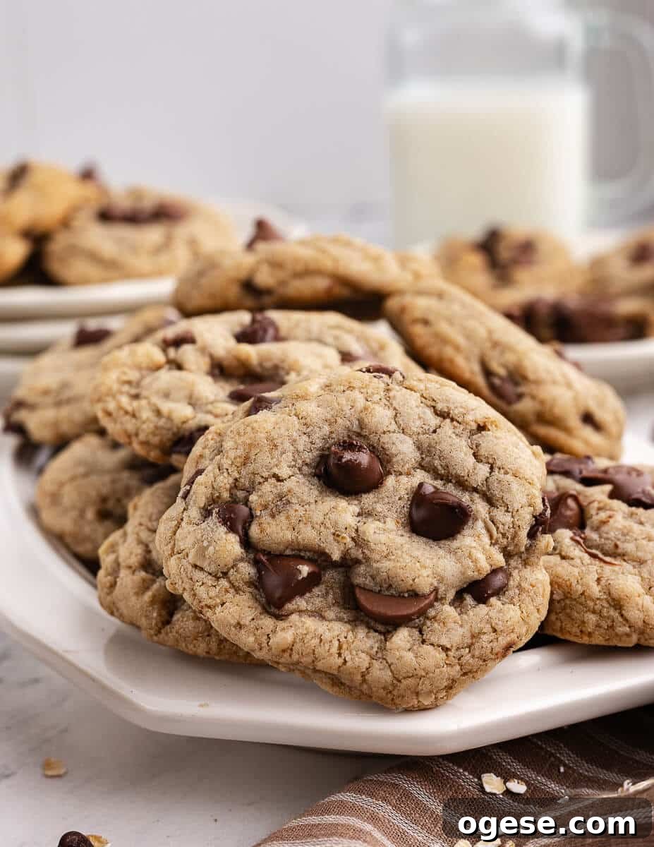 Gluten-Free Chocolate Chip Cookie Recipe You’ll Love 16 close up of a gluten free chocolate chip cookie on a plate.