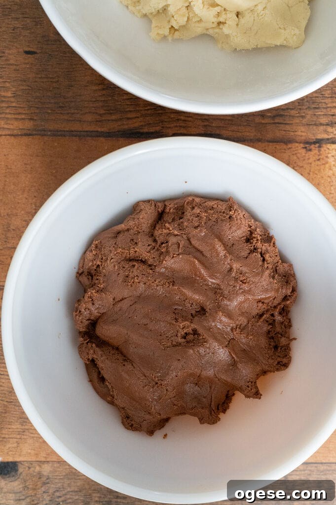 Greek Butter Koulourakia Cookies with Chocolate Swirl 12 The dough for the chocolate.