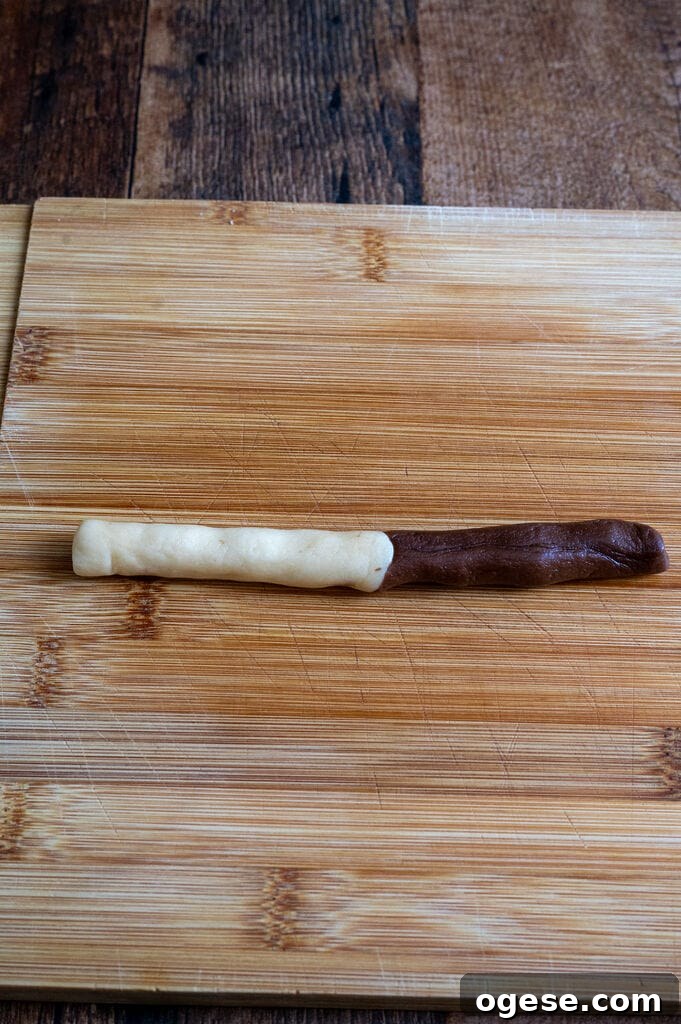 Greek Butter Koulourakia Cookies with Chocolate Swirl 14 Showing how to fold koulourakia.