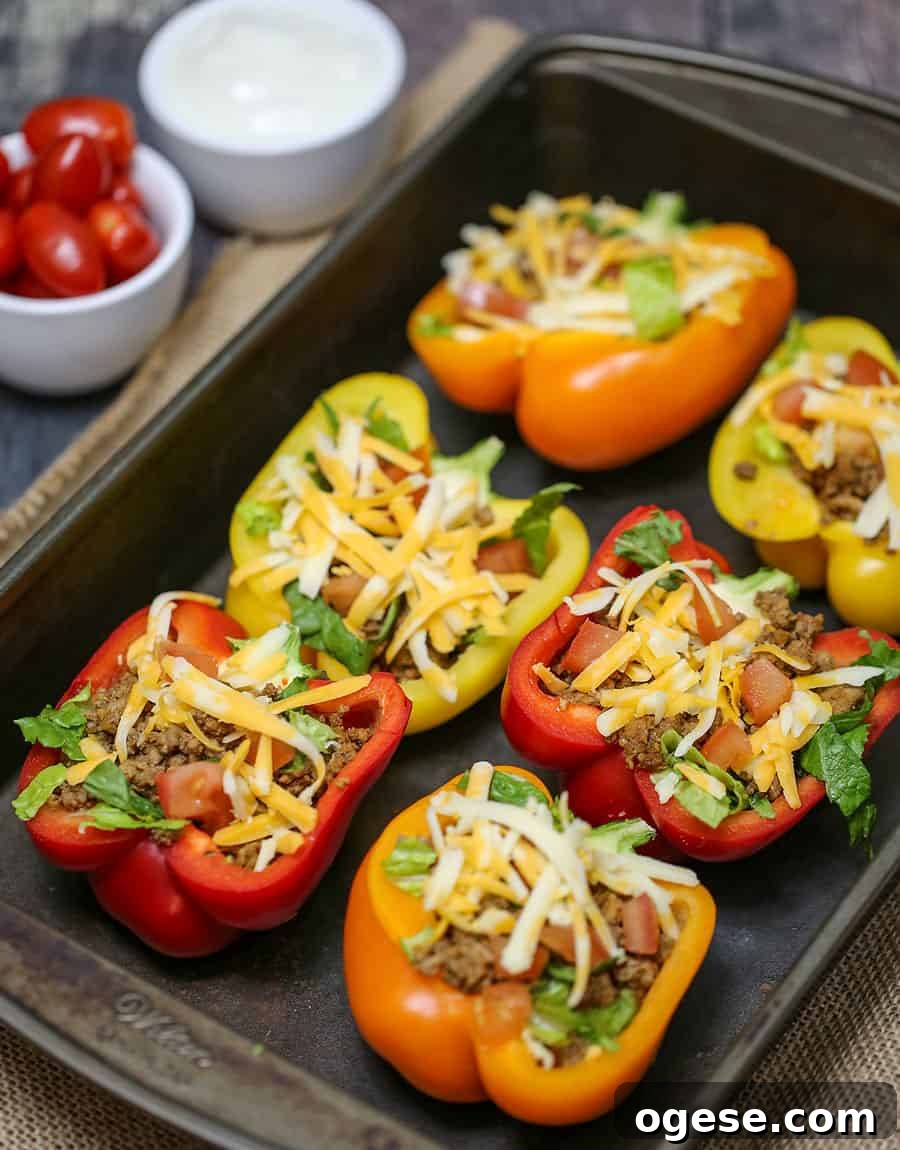 31 200-Calorie Meals for Weight Loss: Delicious Low-Cal Recipes 15 Bell Pepper Stuffed Tacos